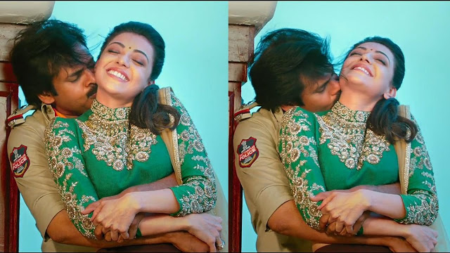 Hot Kajal neck kissed navel show in saree Ultra Slow Motion HD, Bolly Tube