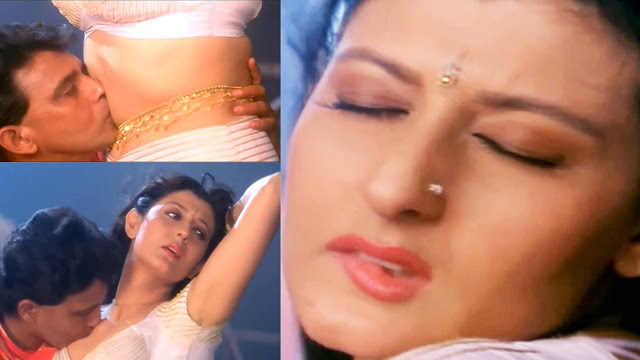 Hot navel kiss in saree Super sexy expressions Ultra Slow Motion HD