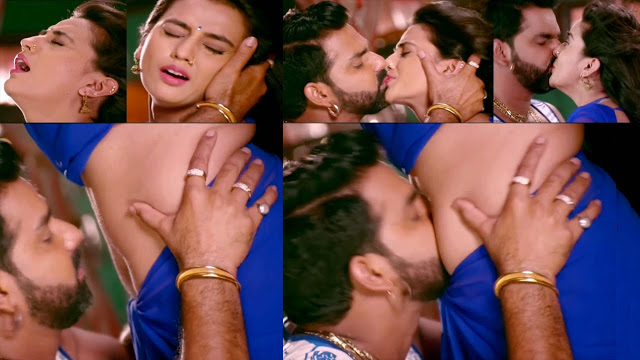 Akshara Singh hot navel kiss in saree non stop kissing sexy expressions latest slow motion edit HD, Bolly Tube