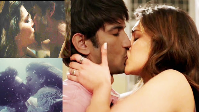 Sushant & Kriti sanon hot kiss scenes navel show from Raabta Slow motion HD