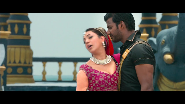 Kajal hot boobs crushed sexy waist in saree Ultra Slow Motion HD