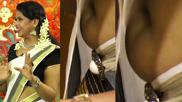 Sadhika Venugopal Rare Navel Show in Kerala Saree, Bolly Tube