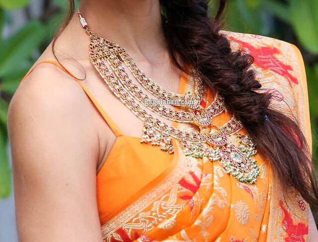 Shilpa Reddy wearing sleeveless thread blouse without bra inside naked shoulder, Bolly Tube