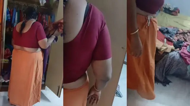 Tamil Mom Dress Change Infront Of Son Secretly Recorded It