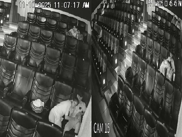 Blowjob in Cinema Theatre by Horny Girlfriend Risky