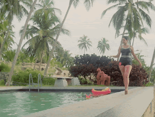Sridevi thighs in black bikini, Bolly Tube