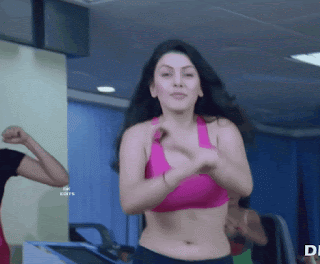 HANSIKA MOTWANI HOT MOVES IN JIM, Bolly Tube