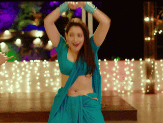 TAMMANA sexy moves in blue saree, Bolly Tube