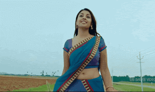 Richa Gangopadhyay blue saree navel, Bolly Tube