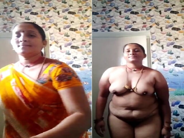 Big Ass South Indian Aunty Stripping Saree Full Nude
