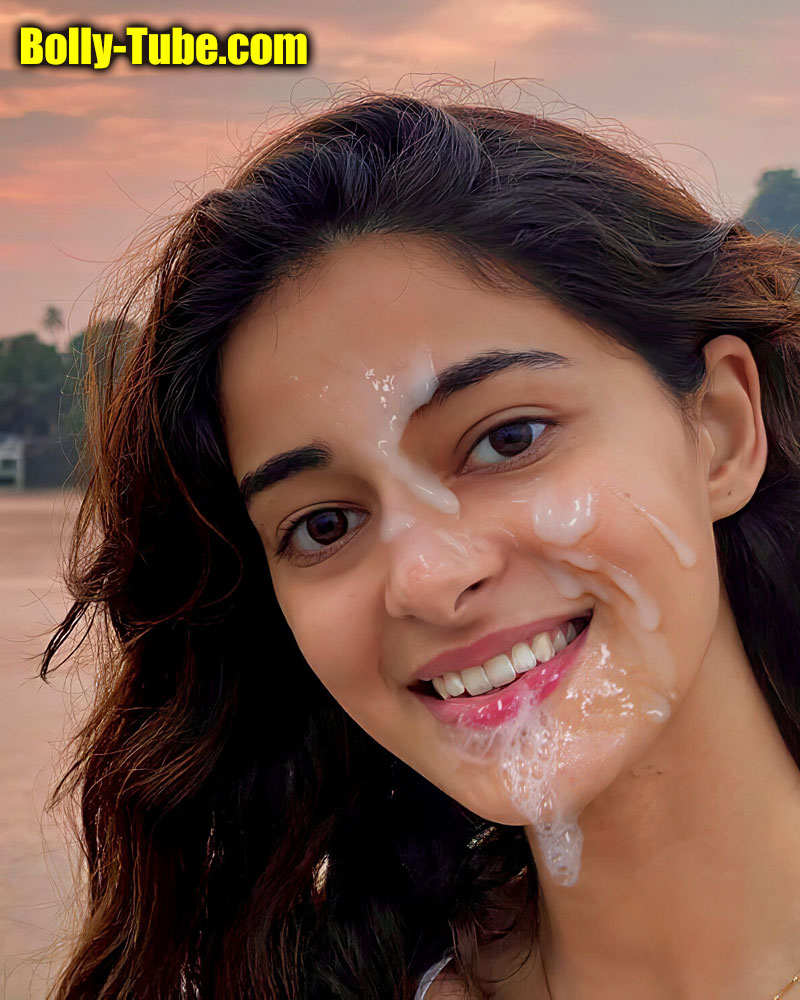 Ananya Panday cumslut sexy face with sperm